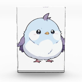 Niedlicher Kawaii Chubby Bird Cartoon - Adorable P Fotoblock
