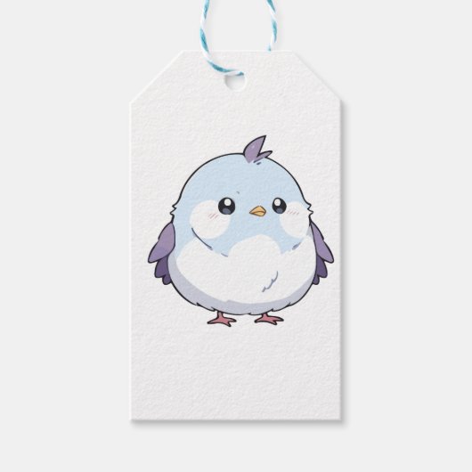 Niedlicher Kawaii Chubby Bird Cartoon - Adorable P Geschenkanhänger (Vorderseite)