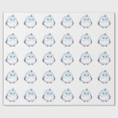Niedlicher Kawaii Chubby Bird Cartoon - Adorable P Geschenkpapier (Flach)