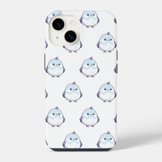 Niedlicher Kawaii Chubby Bird Cartoon - Adorable P iPhone Hülle (Rückseite)