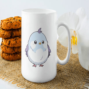 Niedlicher Kawaii Chubby Bird Cartoon - Adorable P Kaffeetasse