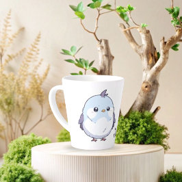 Niedlicher Kawaii Chubby Bird Cartoon - Adorable P Milchtasse