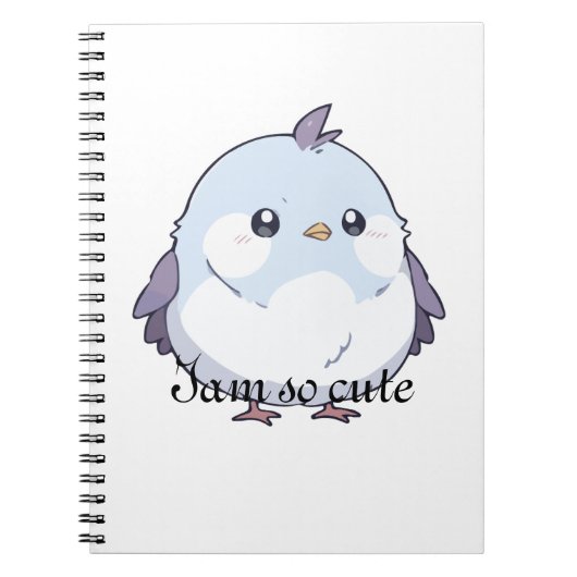 Niedlicher Kawaii Chubby Bird Cartoon - Adorable P Notizblock (Vorderseite)