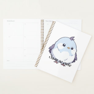 Niedlicher Kawaii Chubby Bird Cartoon - Adorable P Planer