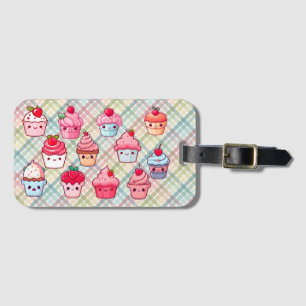 Niedlicher Kawaii-Cupcake-Food-Muffin Gepäckanhänger
