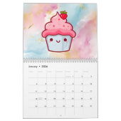 Niedlicher Kawaii cupcake Food Muffin Kalender (Jan 2026)