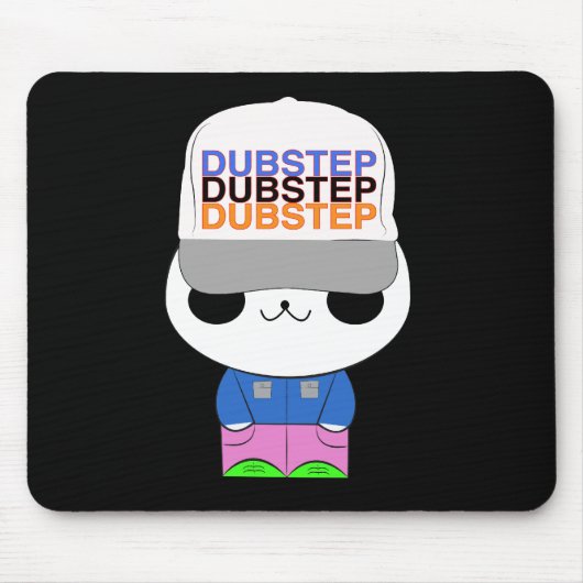Niedlicher Kawaii-Dubstep-Panda-Mousepad Mousepad (Vorne)