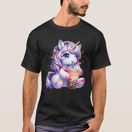 Niedlicher Kawaii Einhorn Getränk Bubble Tee Tee (Vorderseite)