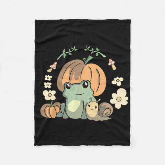 Niedlicher Kawaii-Fall-Tiefenfaser-Ästhetik Fleecedecke (Vorderseite)