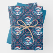 Niedlicher Kawaii-Festbär Mandala Geo Diamond Tile Geschenkpapier Set (Beispiel)