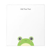 Niedlicher Kawaii Flüchtige Blick-a-Boo Frog Perso Notizblock (Vorderseite)