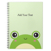 Niedlicher Kawaii Flüchtige Blick-a-Boo Frog Perso Notizblock (Vorderseite)