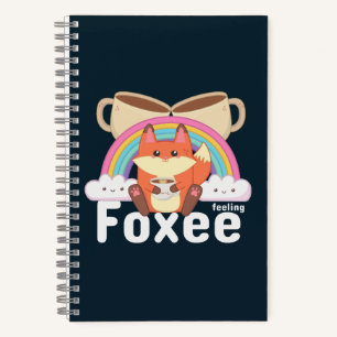 Niedlicher Kawaii-Fox-Kaffee Notizblock