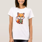 Niedlicher Kawaii Fox mit Bubble Tee Personalisier (Vorderseite)