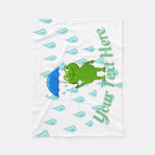 Niedlicher Kawaii Frog und Regen Fleecedecke (Vorderseite)