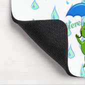 Niedlicher Kawaii Frog und Regen Mousepad (Ecke)