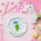 Niedlicher Kawaii Frog und Regen Pappteller (Party)