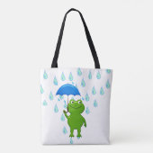 Niedlicher Kawaii Frog und Regen Tasche (Rückseite)