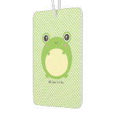 Niedlicher Kawaii-Frosch mit Personalisiertem Text Autolufterfrischer (Links)
