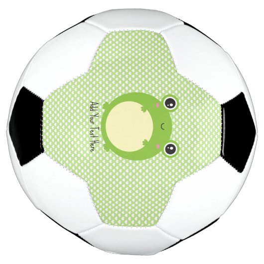 Niedlicher Kawaii Frosch mit Personalisiertem Text Fußball (Gedreht)