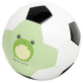 Niedlicher Kawaii Frosch mit Personalisiertem Text Fußball (Dreiviertel)