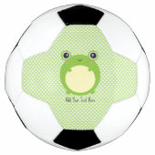 Niedlicher Kawaii Frosch mit Personalisiertem Text Fußball (Vorderseite)