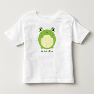 Niedlicher Kawaii Frosch mit Personalisiertem Text Kleinkind T-shirt