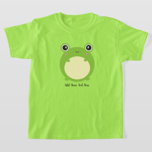 Niedlicher Kawaii Frosch mit Personalisiertem Text T-Shirt (Ablage )
