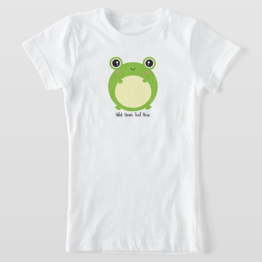 Niedlicher Kawaii Frosch mit Personalisiertem Text T-Shirt (Ablage )