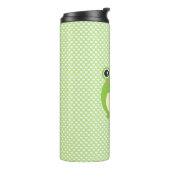 Niedlicher Kawaii Frosch mit Personalisiertem Text Thermosbecher (Nach links gedreht)
