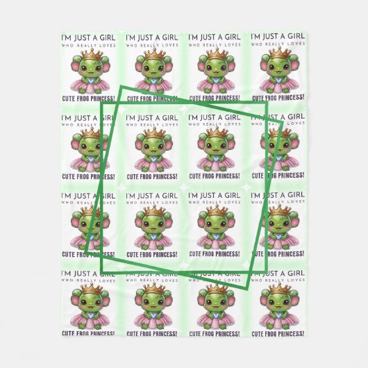 Niedlicher Kawaii Frosch Princess Pattern Fleecedecke (Vorderseite)