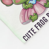 Niedlicher Kawaii Frosch Princess Pattern Fleecedecke (Ecke)