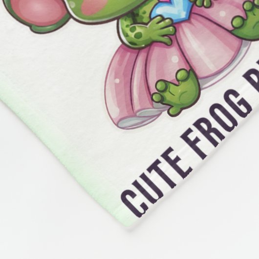 Niedlicher Kawaii Frosch Princess Pattern Fleecedecke (Ecke)