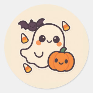 Niedlicher Kawaii Ghost Halloween Sticker für Kind