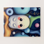 Niedlicher Kawaii Ghost in der Dreamy Space Puzzle (Horizontal)