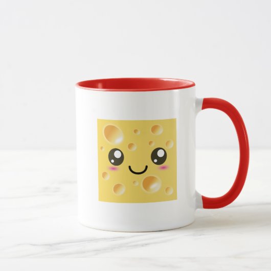 Niedlicher Kawaii glücklicher Käse Tasse (Rechts)