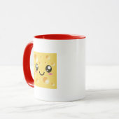 Niedlicher Kawaii glücklicher Käse Tasse (Vorderseite Links)