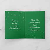 Niedlicher Kawaii Golf Ball Golfing Xmas Thema Grü Karte (Innenseite)