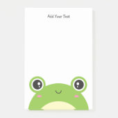 Niedlicher Kawaii-Grüner Frosch Personalisierter T Post-it Klebezettel (Vorderseite)