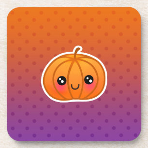 Niedlicher Kawaii Halloween Cartoon-Kürbis-Entwurf Untersetzer