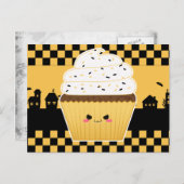 Niedlicher Kawaii Halloween-Kuchen Postkarte (Vorne/Hinten)