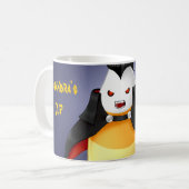 Niedlicher Kawaii Halloween Vampire-Süßigkeitsmais Kaffeetasse (Vorderseite Links)