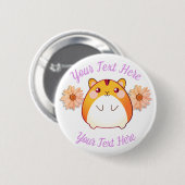 Niedlicher Kawaii-Hamster Button (Vorne & Hinten)