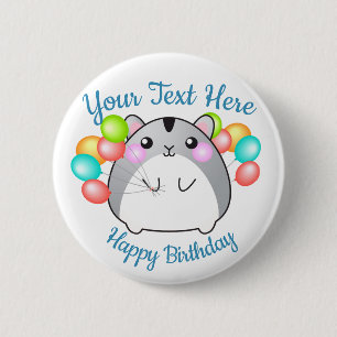 Niedlicher Kawaii-Hamster Button