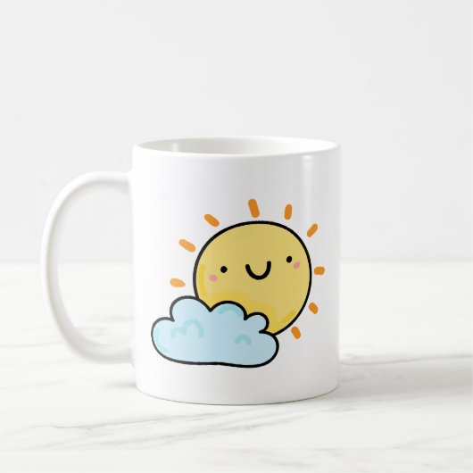 Niedlicher Kawaii-Happy Sun Kaffeetasse (Links)