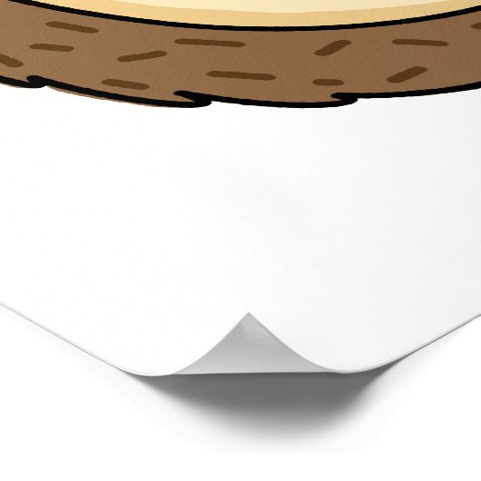 Niedlicher Kawaii-Igel Poster (Ecke)