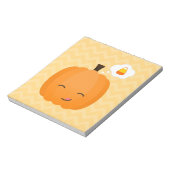 Niedlicher Kawaii Jack o'Lantern und Candy Corn Notizblock (Rotiert)