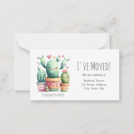 Niedlicher Kawaii Kaktus Ich habe die Ankündigungs Mitteilungskarte