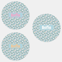 Niedlicher kawaii kitty muster azurblau name