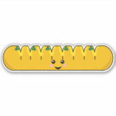 Niedlicher Kawaii Knoblauchbrotkartoon Aufkleber (Vorderseite)